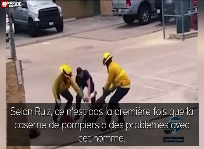 Video :After evicting a persistent disturbance, firefighters were dismissed